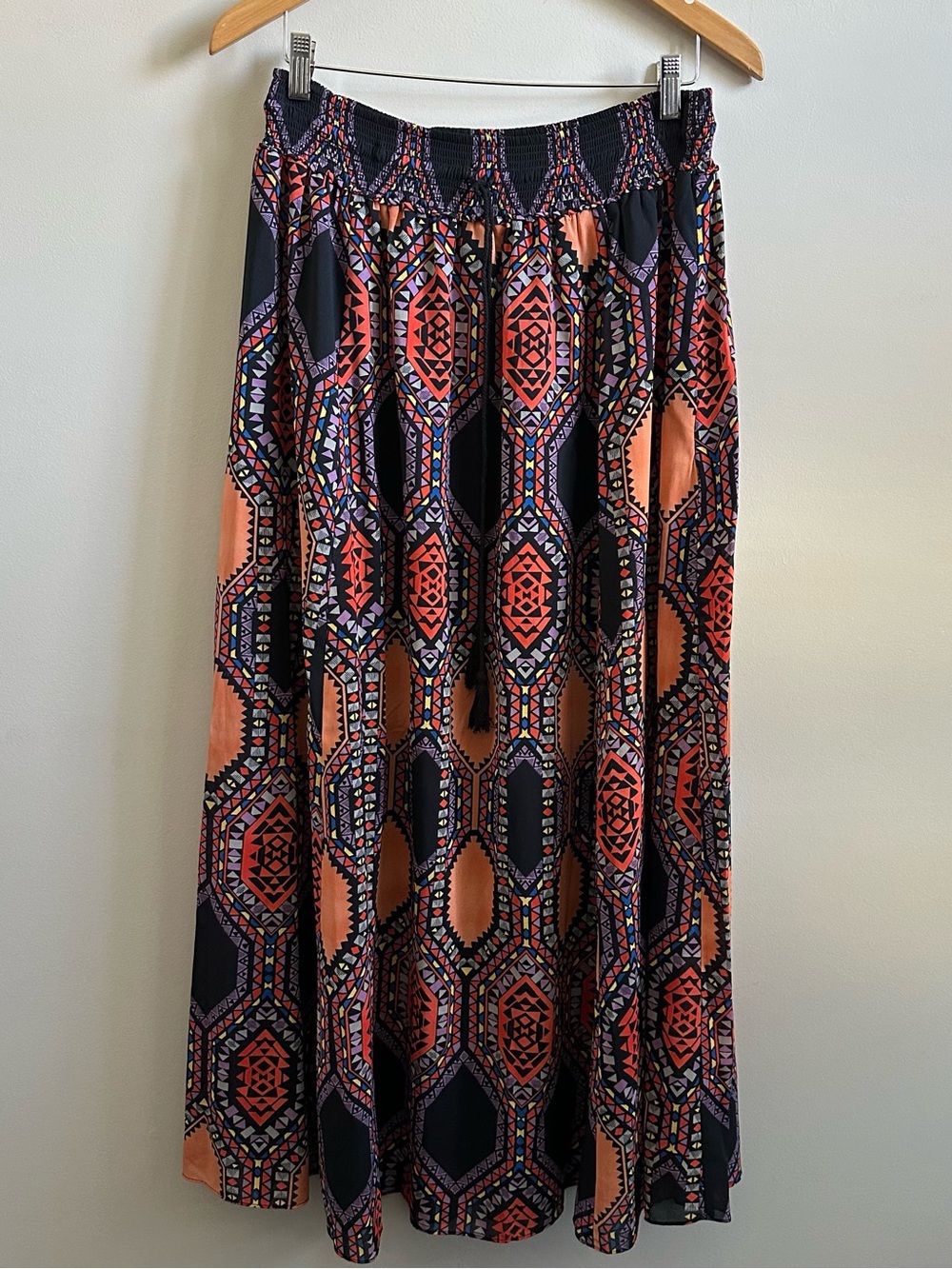 Anthropologie Maeve Hexprint Geometric Maxi Skirt M